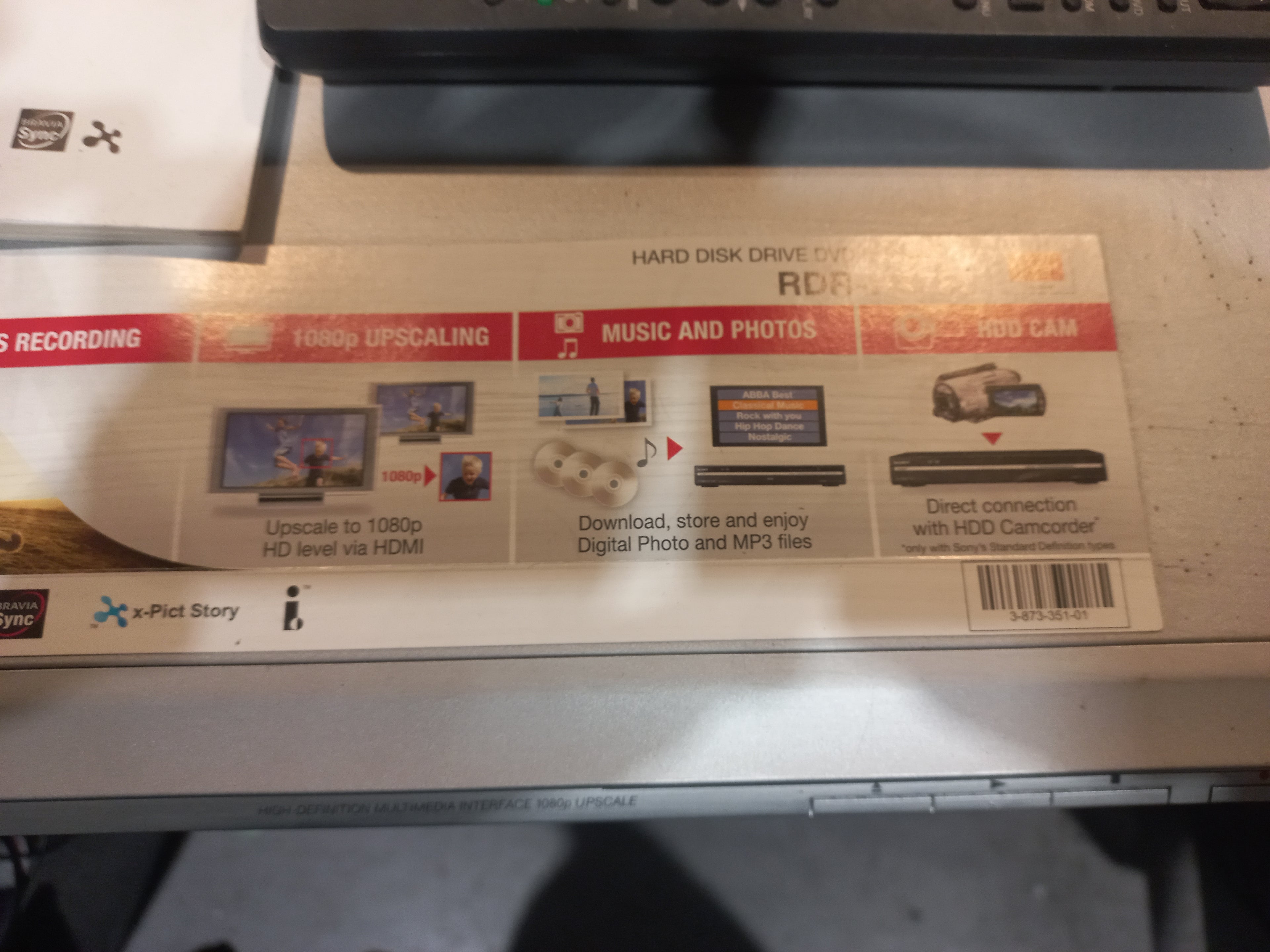 📀 DVD 160gb Recorder -  Sony RDR‑HX780