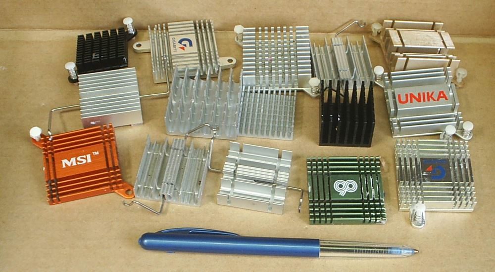 20 Assorted Small Alloy Heat Sinks | Electronic Cooling Components
