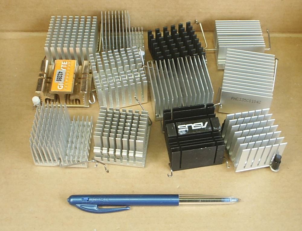 20 Assorted Small Alloy Heat Sinks | Electronic Cooling Components