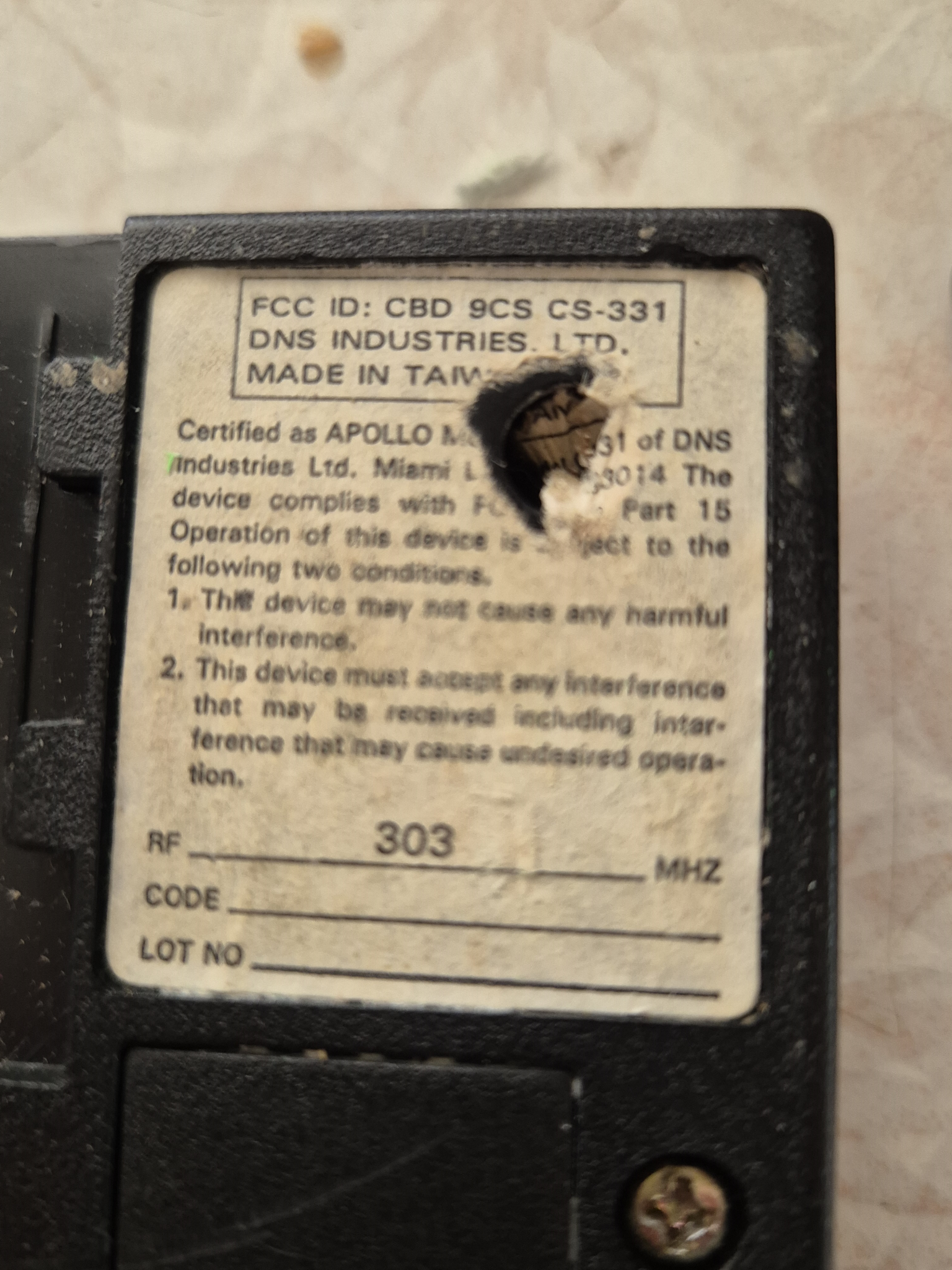 2 × Garage Door Remotes