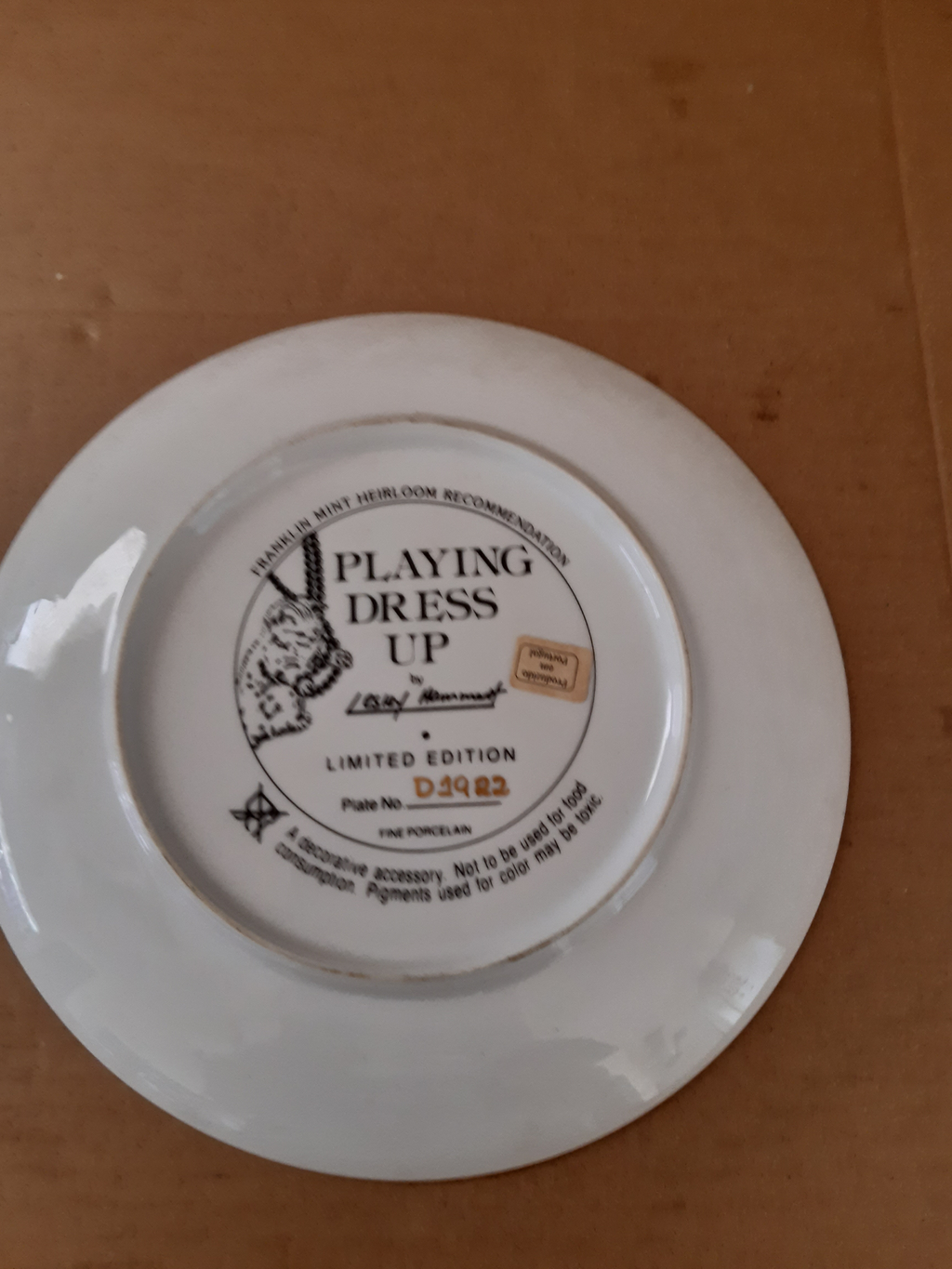 "Playing Dress Up" – Limited Edition Decorative Plate