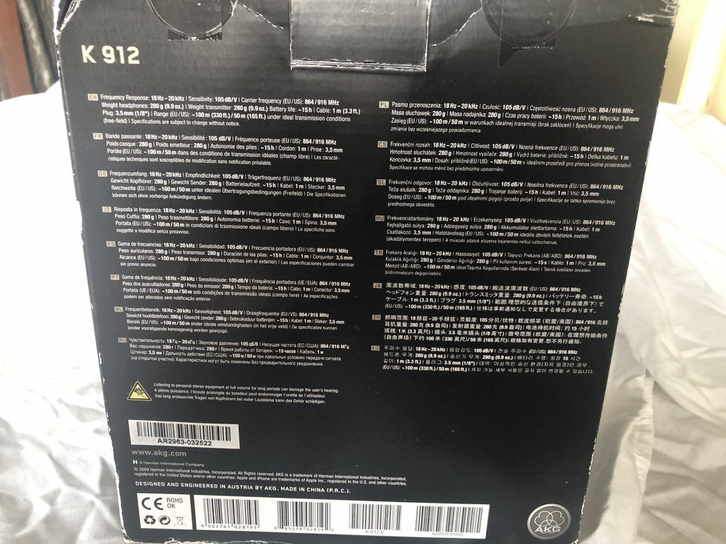 AKG Wireless Headphones – Model K912