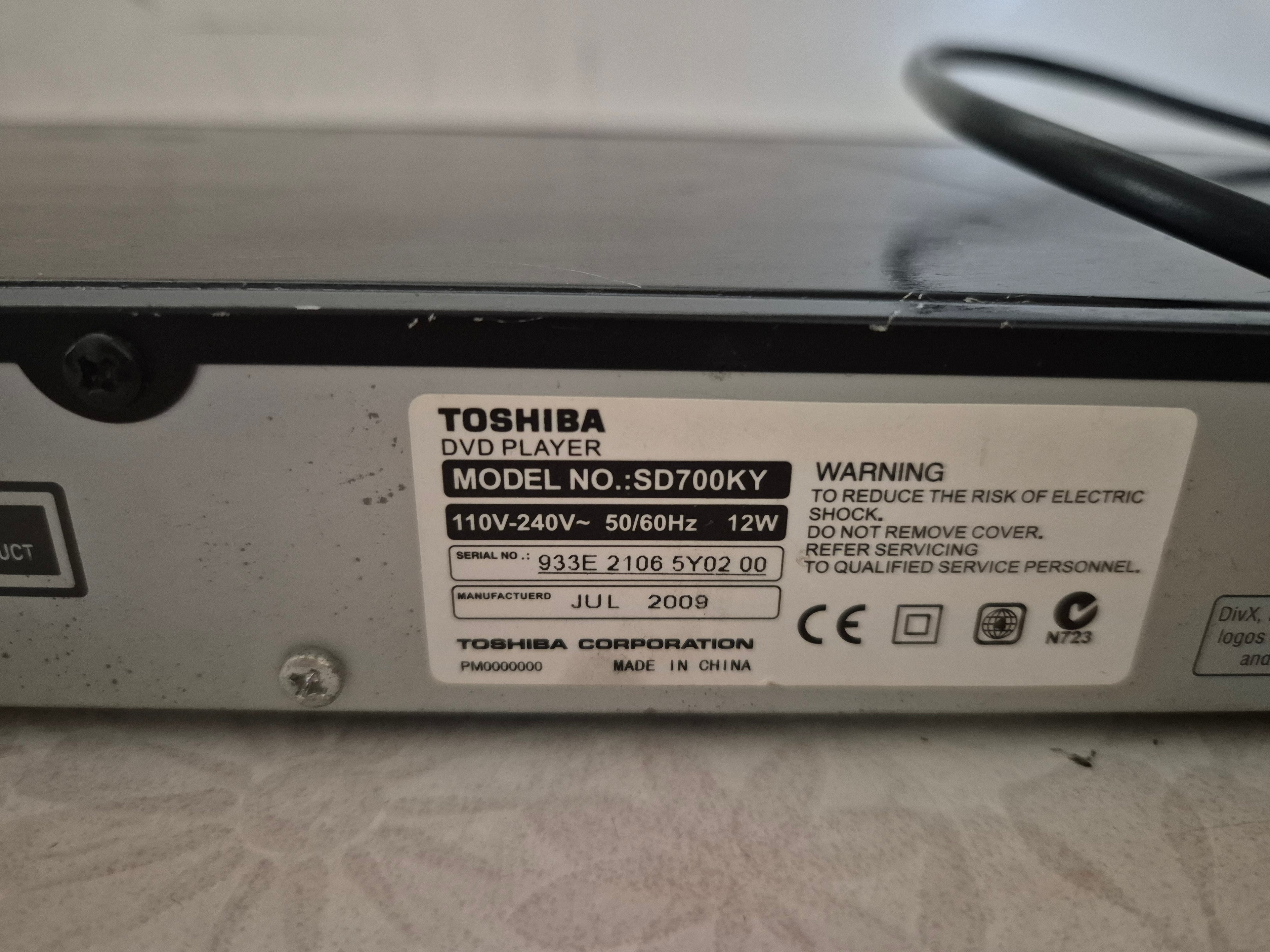 Toshiba DVD Player – Model SD700KY