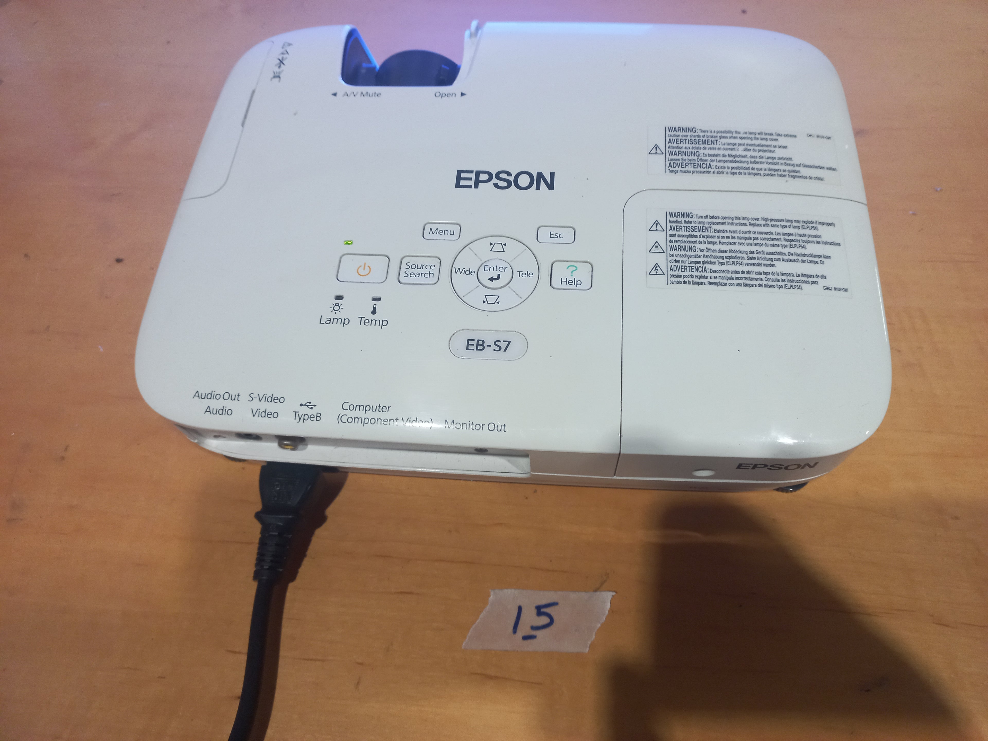 🎥 Epson LCD Projector – Model H328B (EB-S72)
