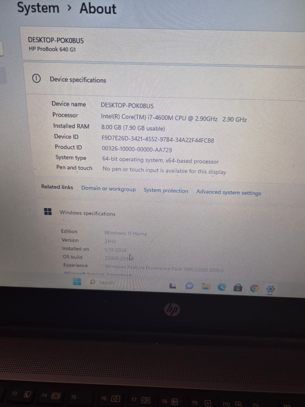 HP Laptop – Intel Core i7 | 8GB RAM | 240GB SSD