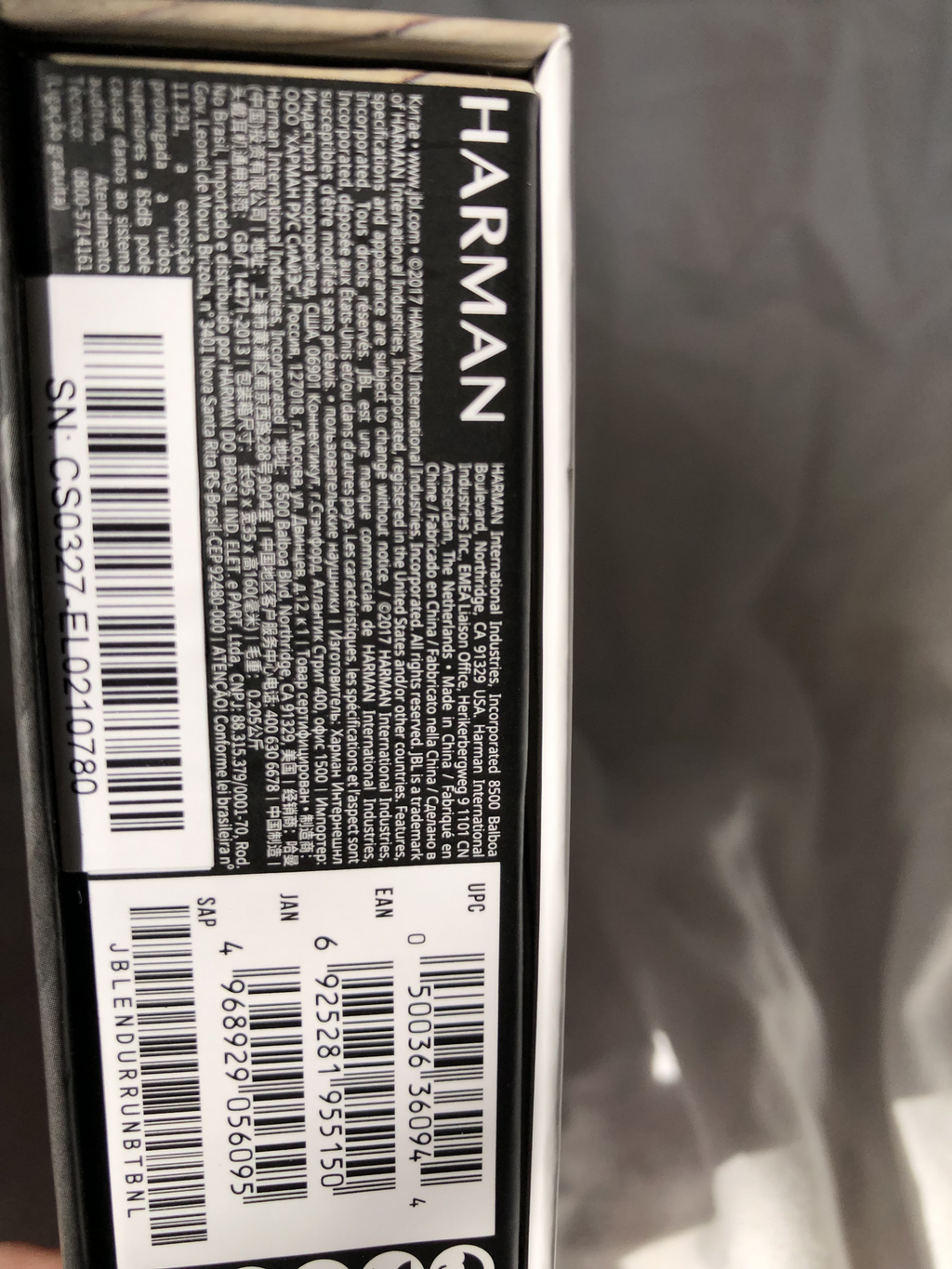 JBL Harman Endurance Bluetooth Headphones – With Original Box