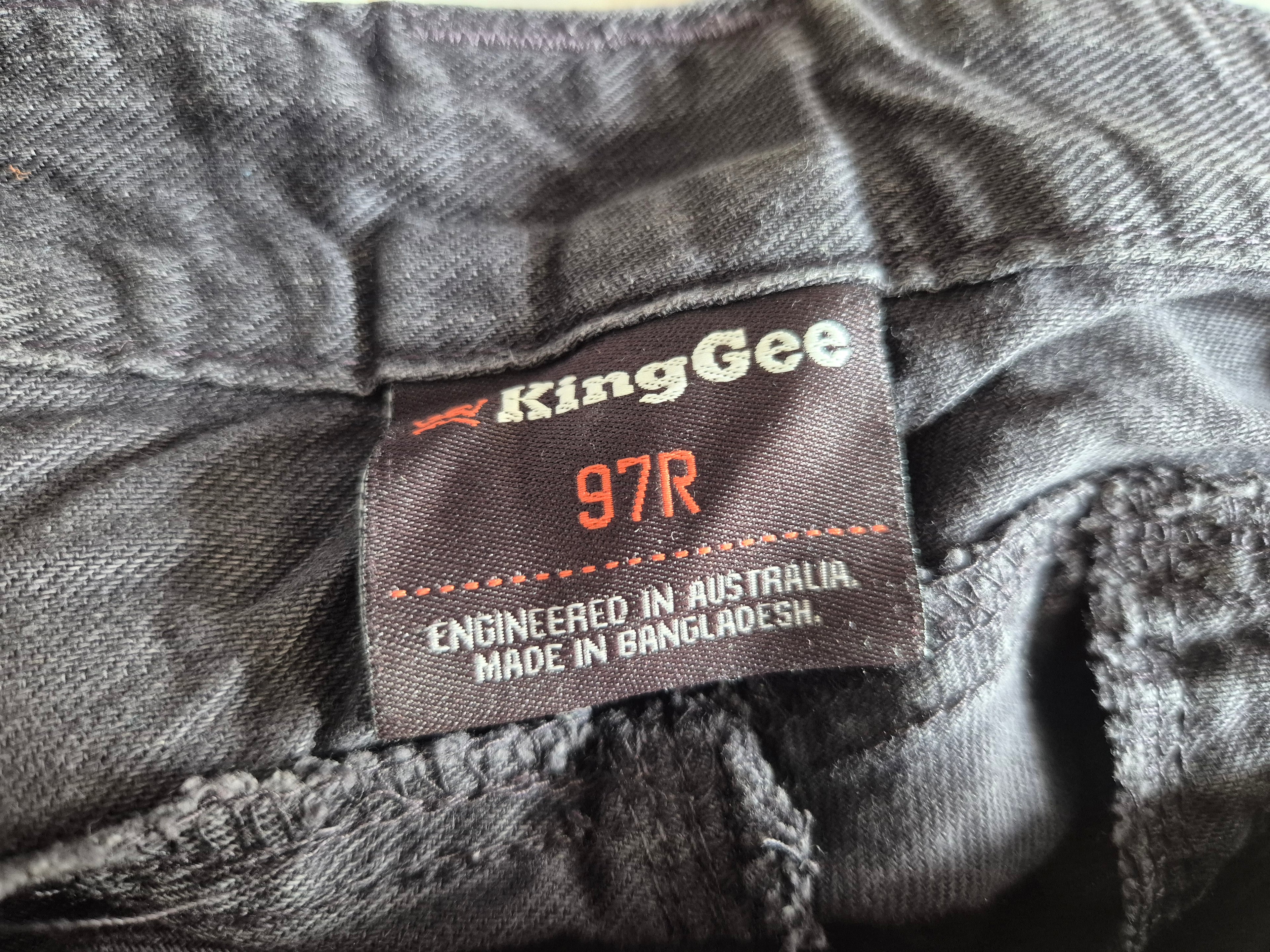 🛠️ King Gee Men's Black Denim Shorts – Size 97R 🛠️