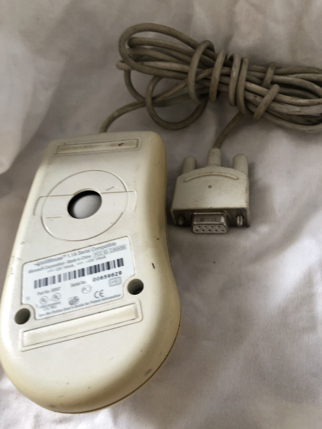 🖱️ Microsoft 9‑Pin Ball Serial Mouse – Vintage PC Accessory – Working Condition
