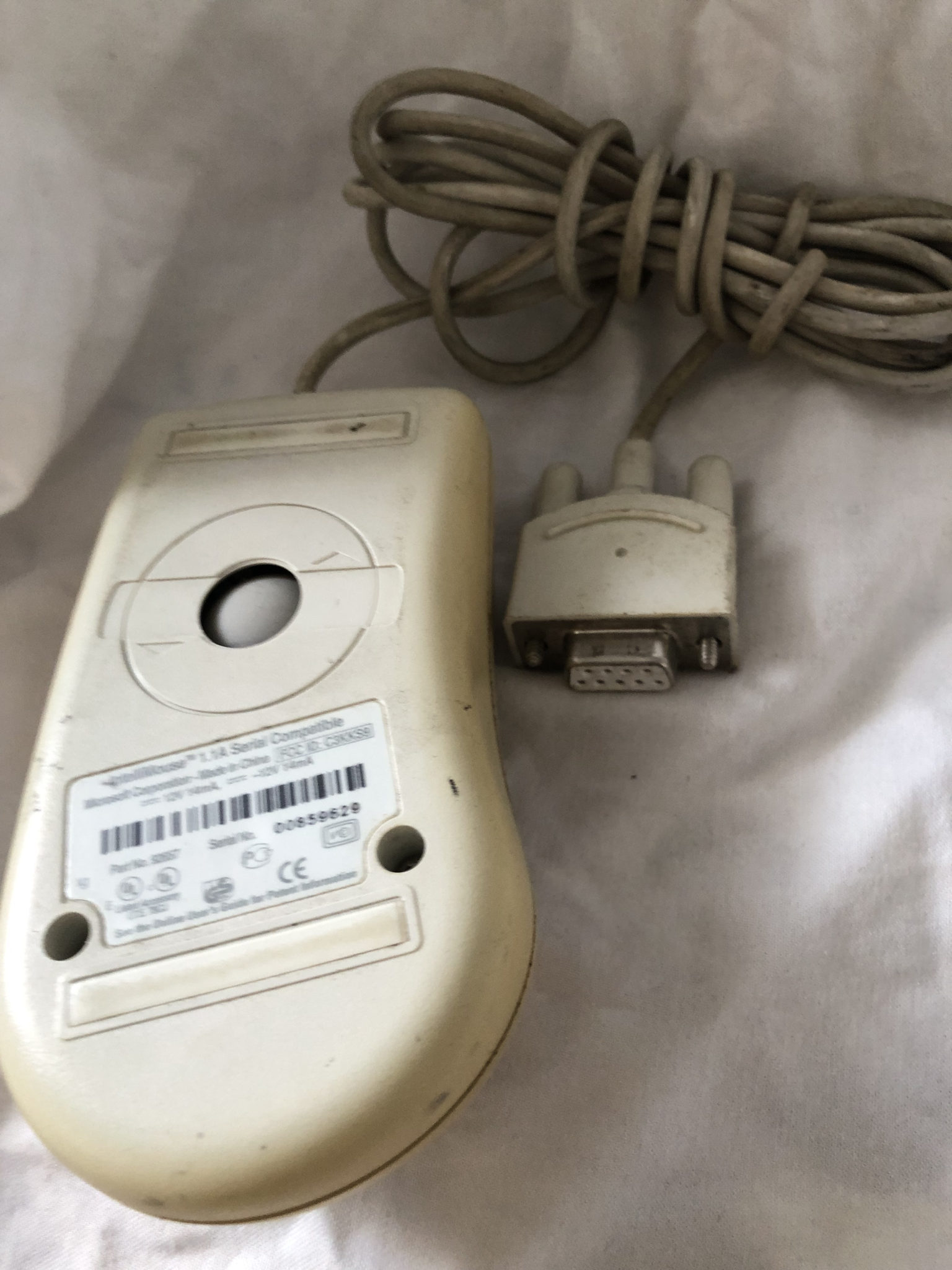 🖱️ Microsoft 9‑Pin Ball Serial Mouse – Vintage PC Accessory – Working Condition