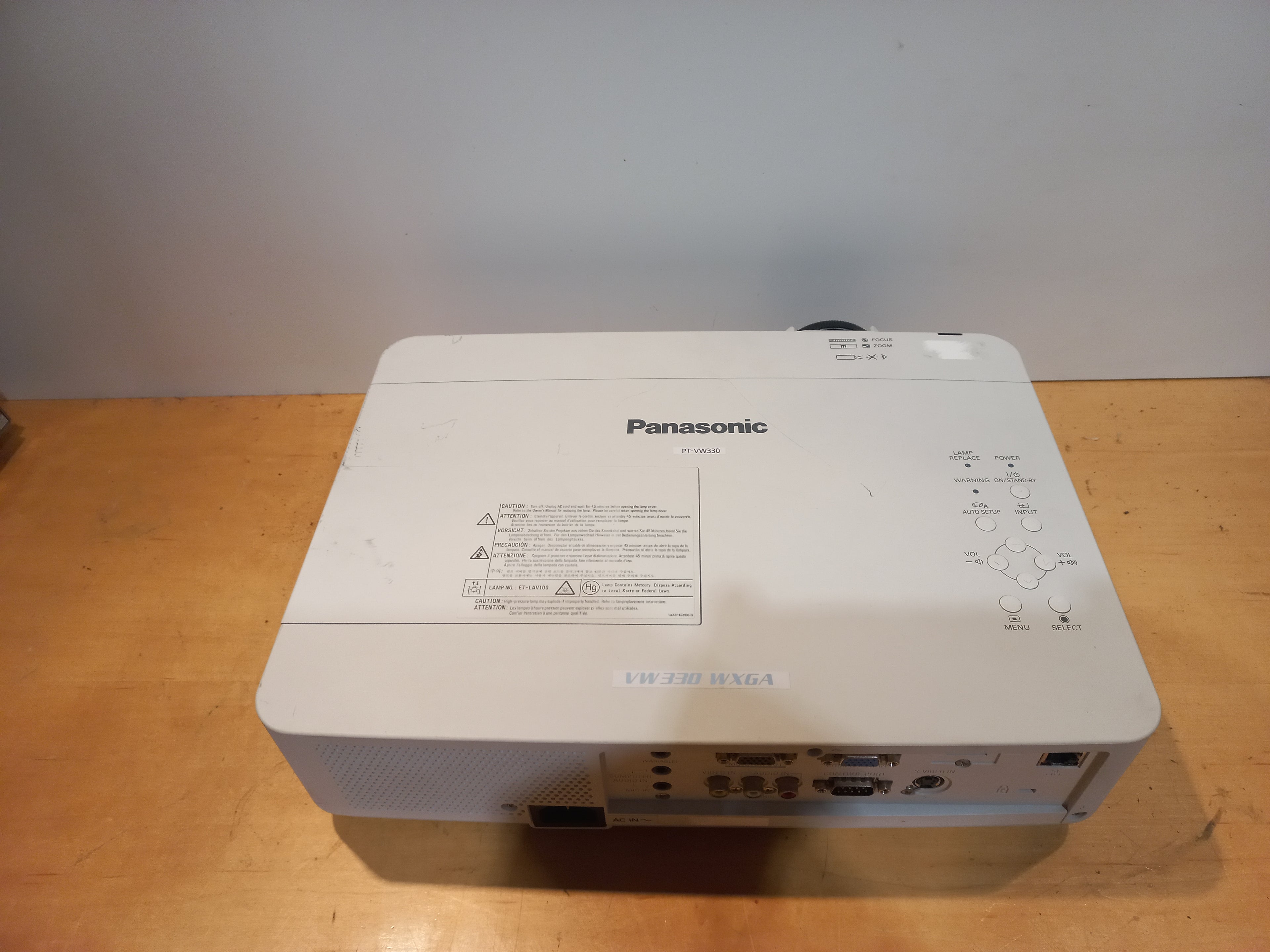 Panasonic VW330 WXGA Projector