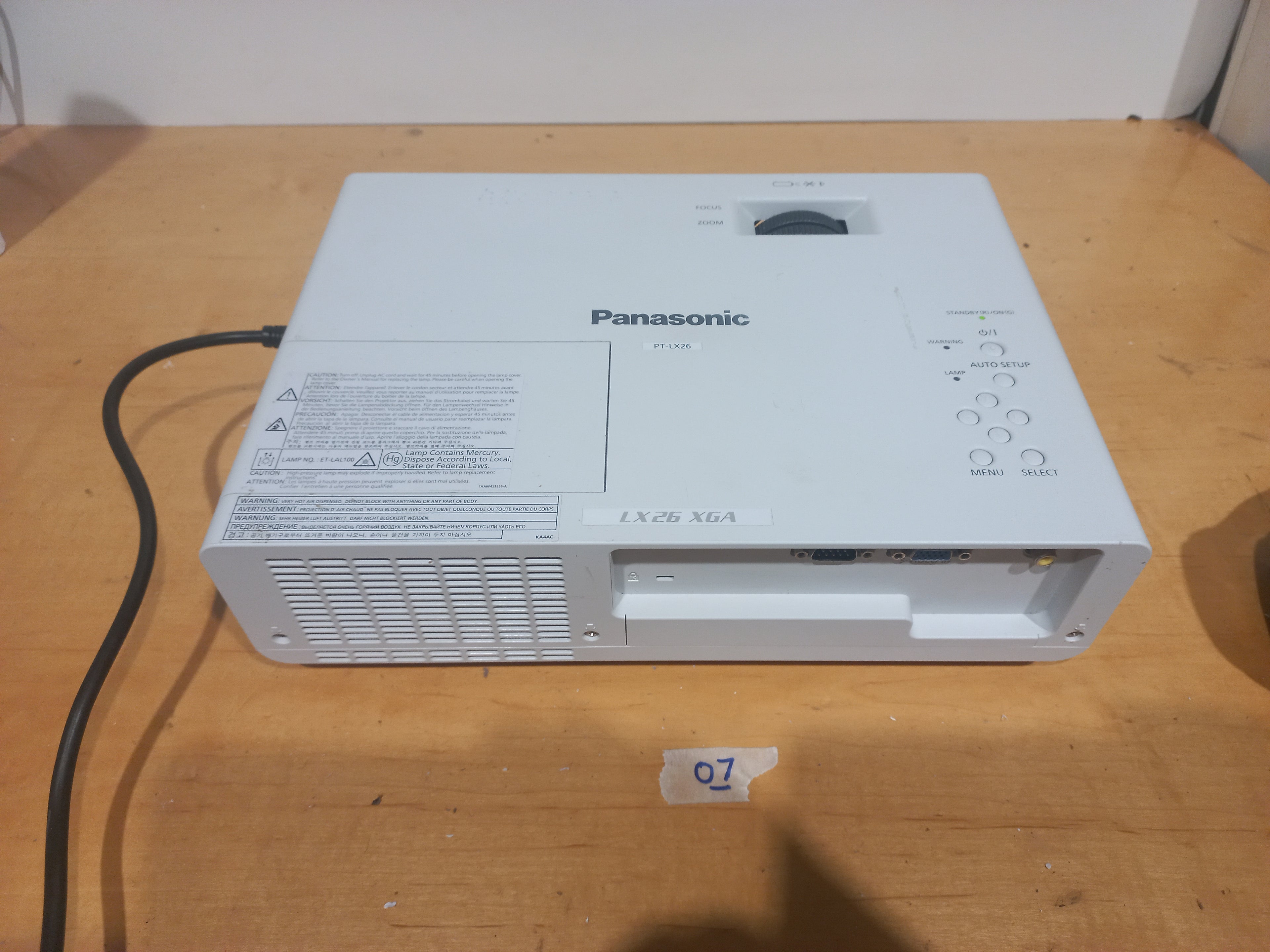 🎥 Panasonic LX26 XGA LCD Projector – Model PT-LX26EA
