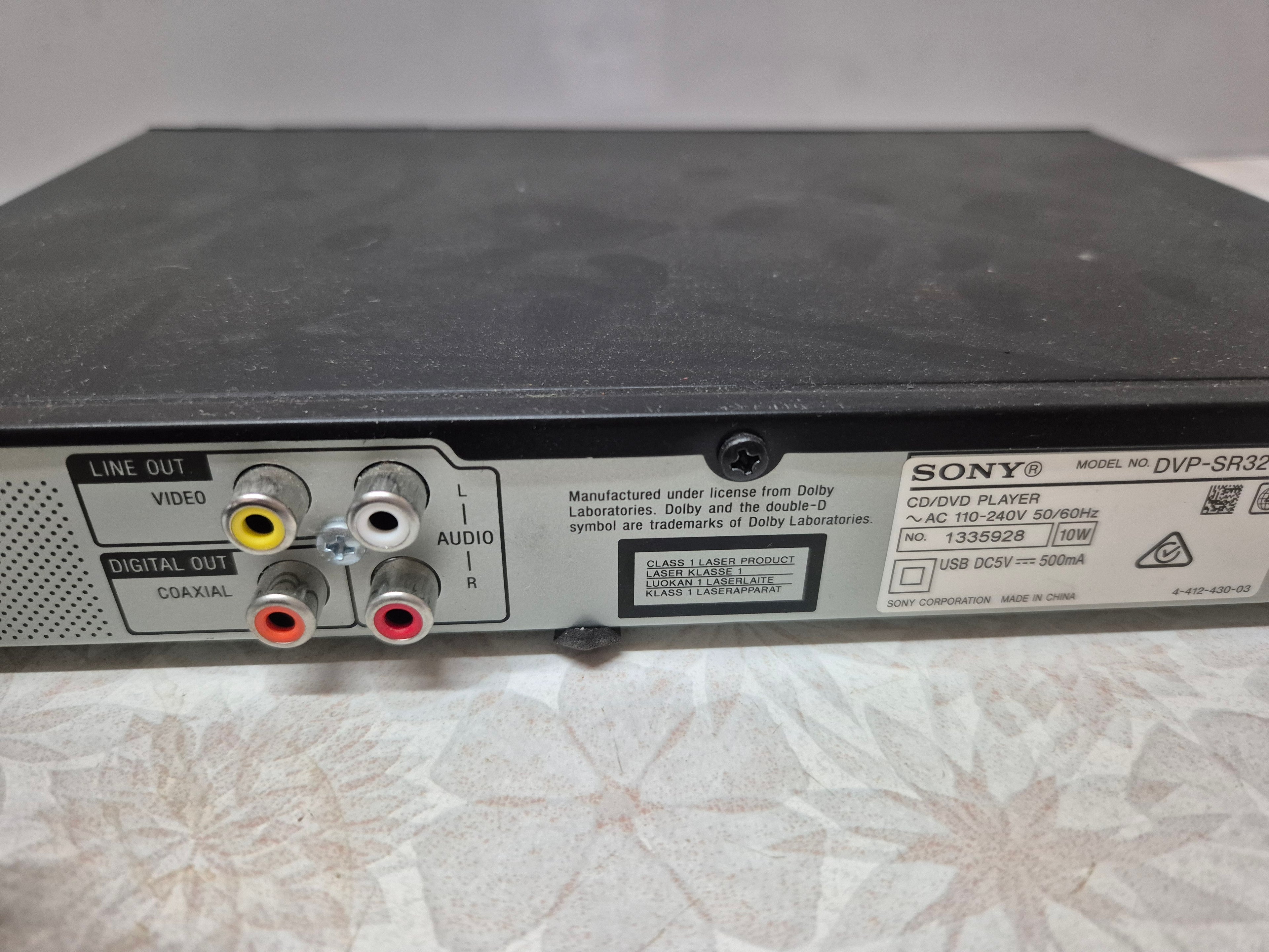Sony DVD Player – Model DVP-SR320 (Region 4)