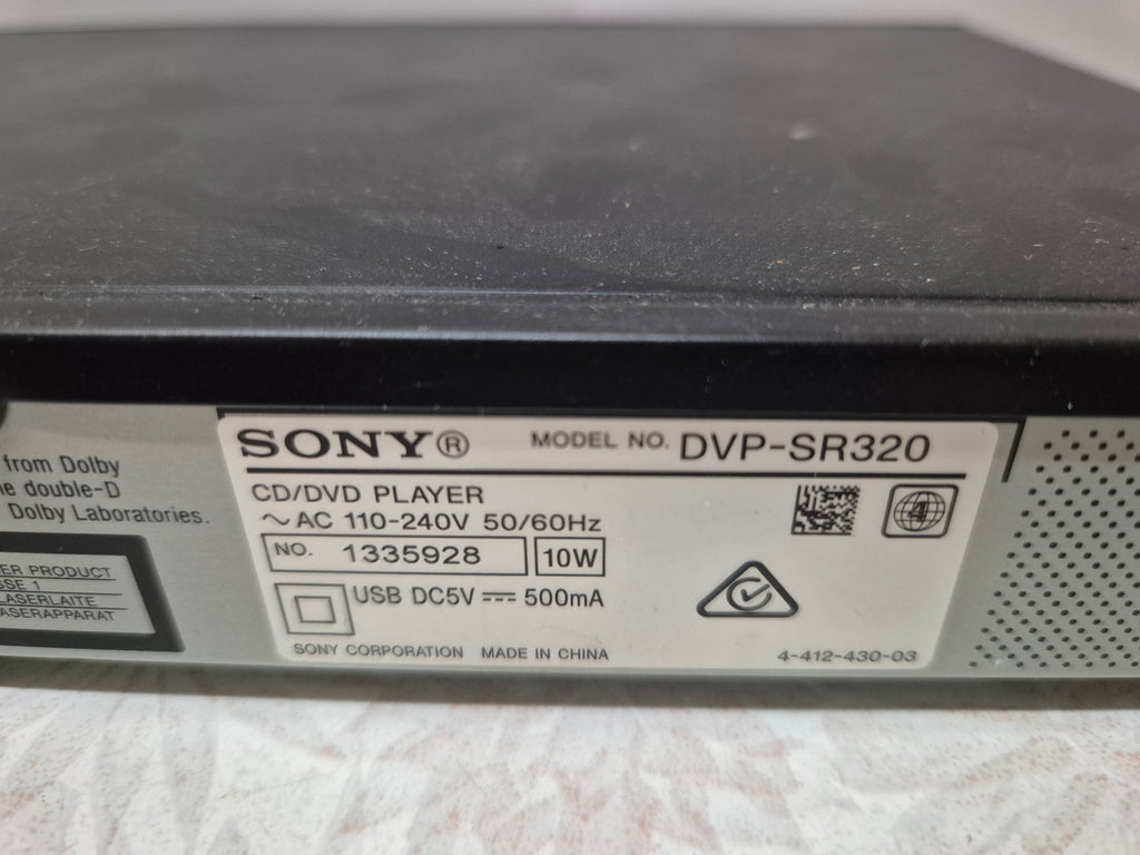 Sony DVD Player – Model DVP-SR320 (Region 4)