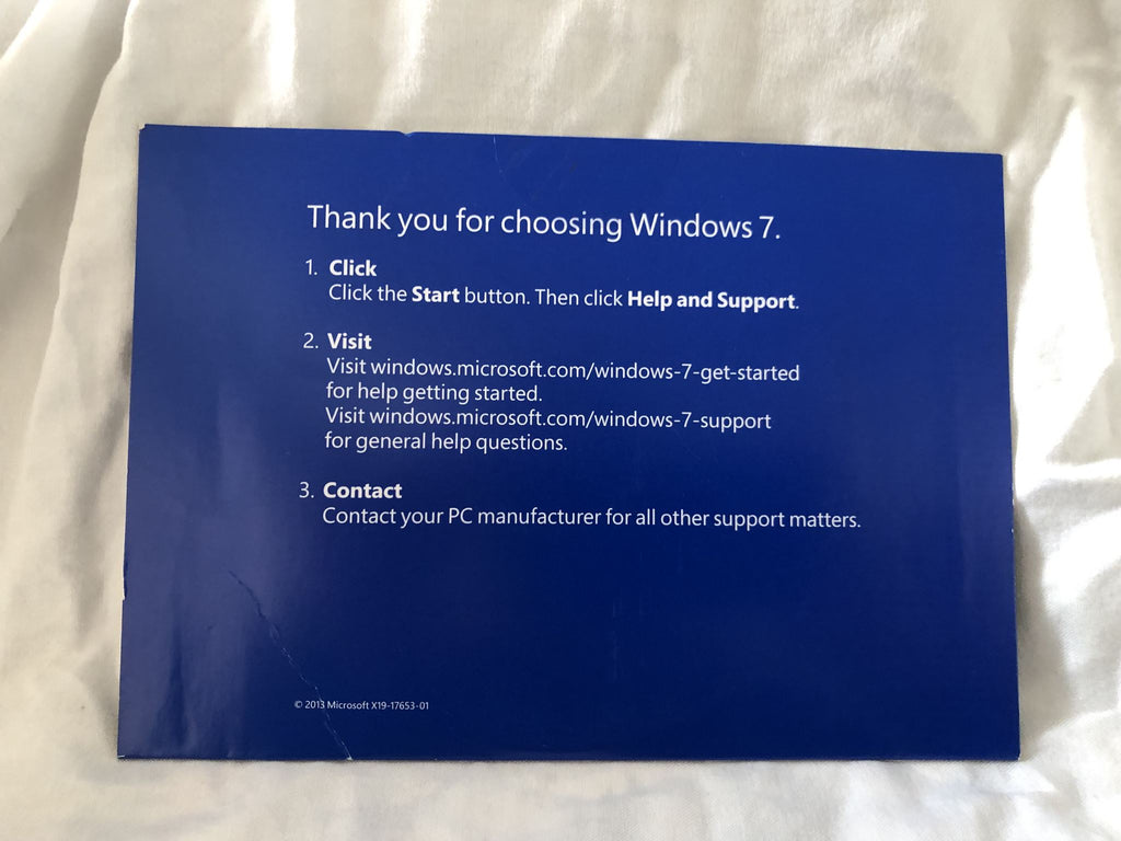 Windows 7 Home Premium – Installation Media (Sealed)