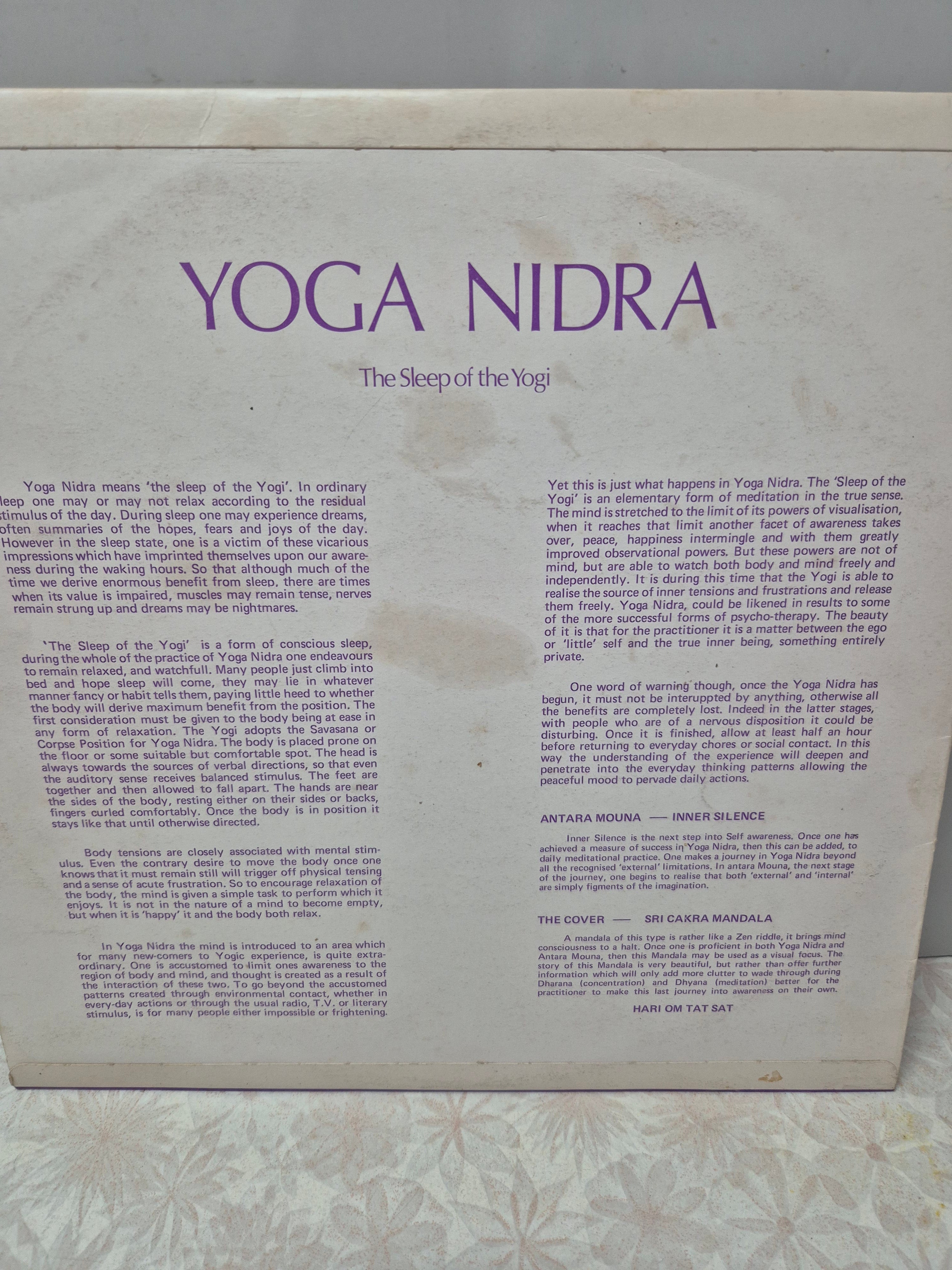Yoga Nidra: The Sleep of the Yogi – Vinyl Record