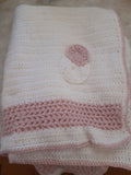 🧶 Baby Blanket – Hand-Crocheted  -Perfect for Prem Baby or Doll Gift 🎁