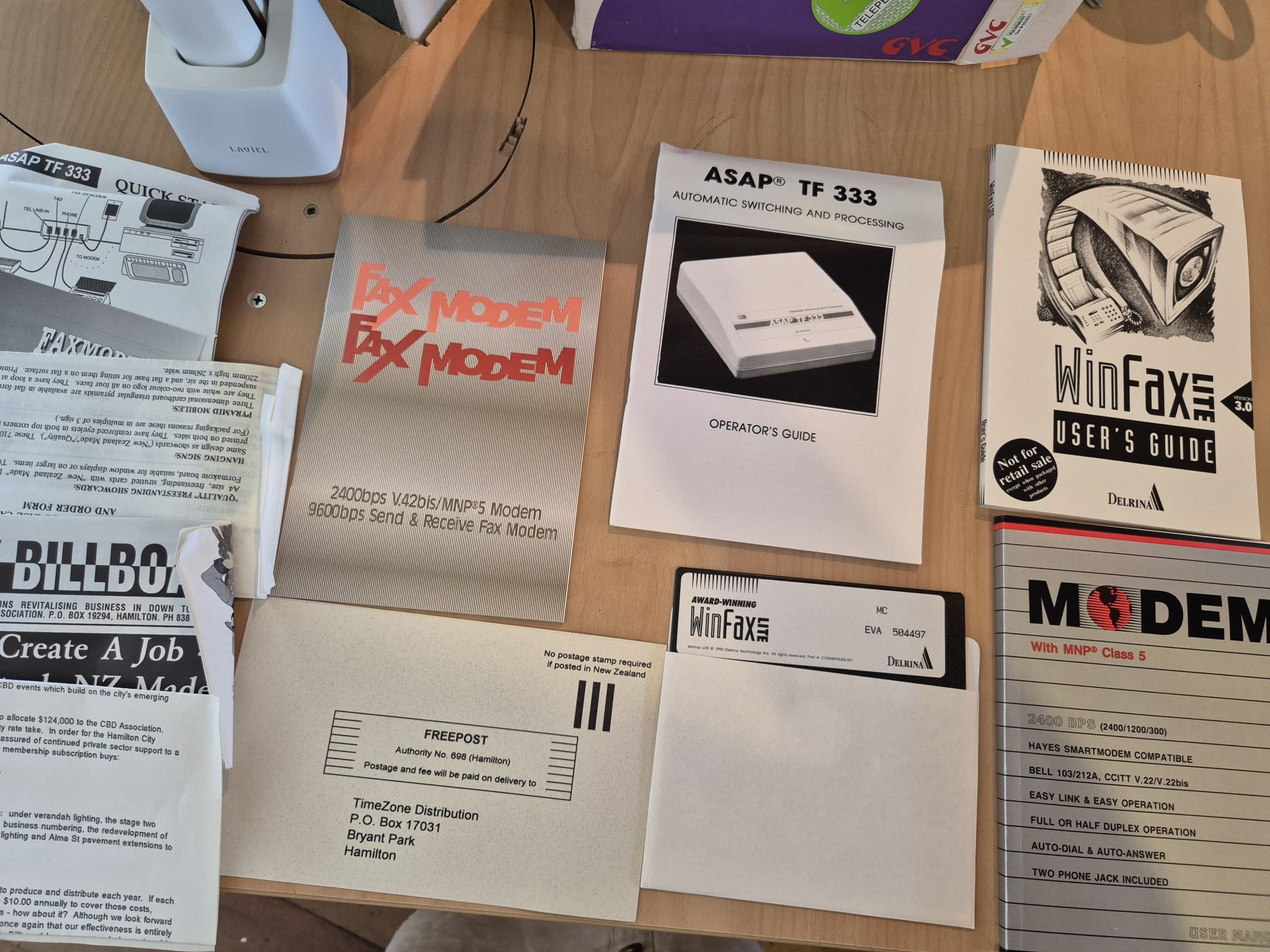 GVC Fax Modem Driver Disc, Books And Original Box