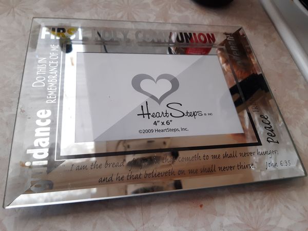 🙏 Brand New First Holy Communion Glass Frame – Never Used ✨