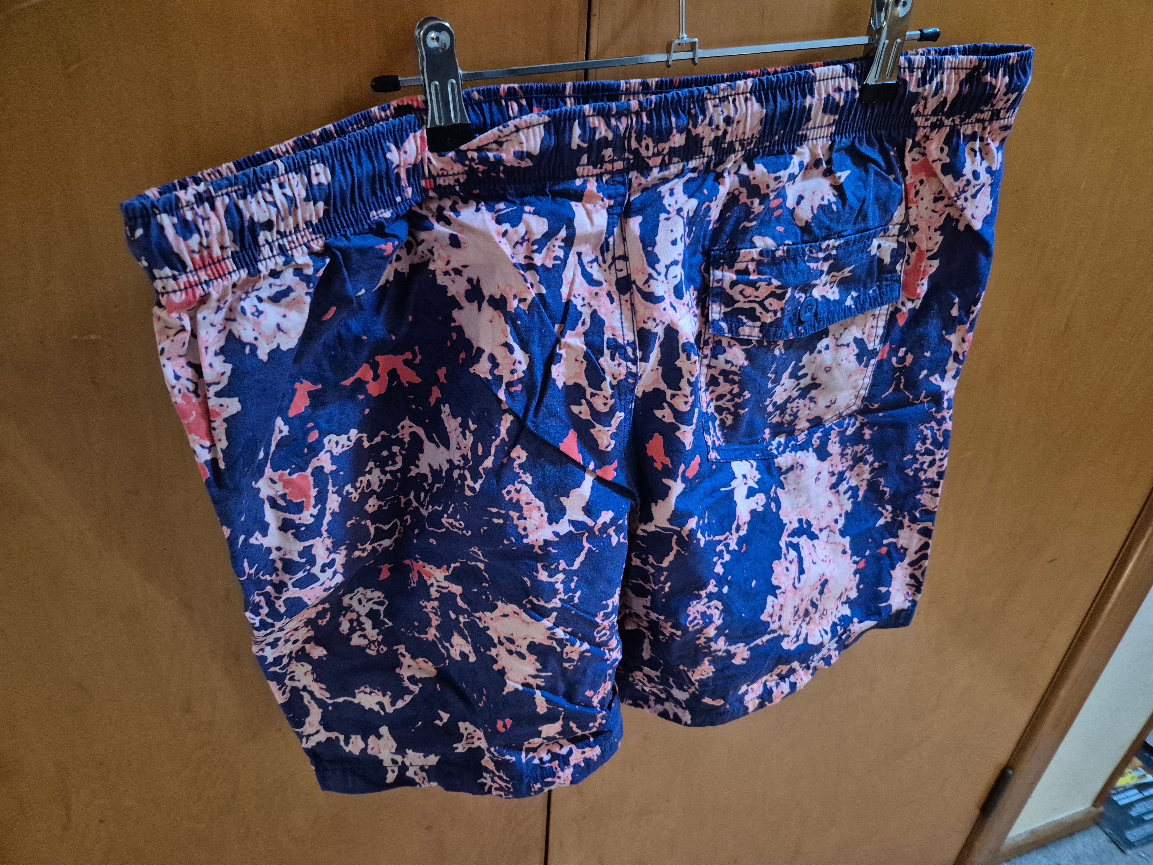 🩳 Men’s Summer Cotton Shorts – Garage Brand – Size XL 🔵🟠