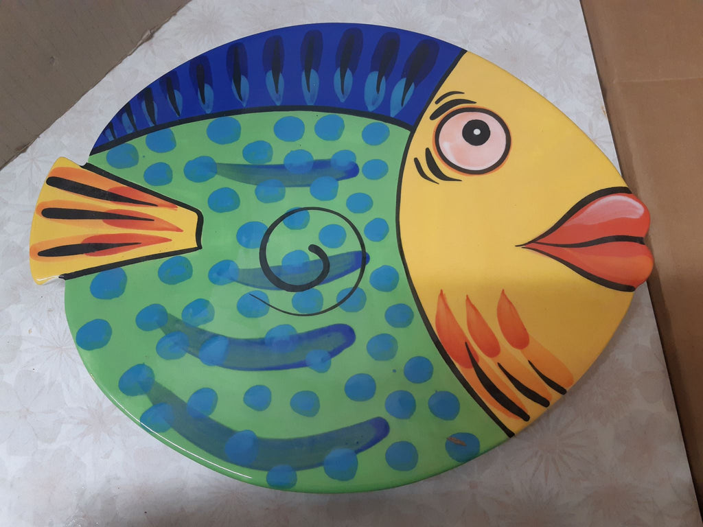 Splashy Brand Ceramic Plate – Hand-Painted Home Decor