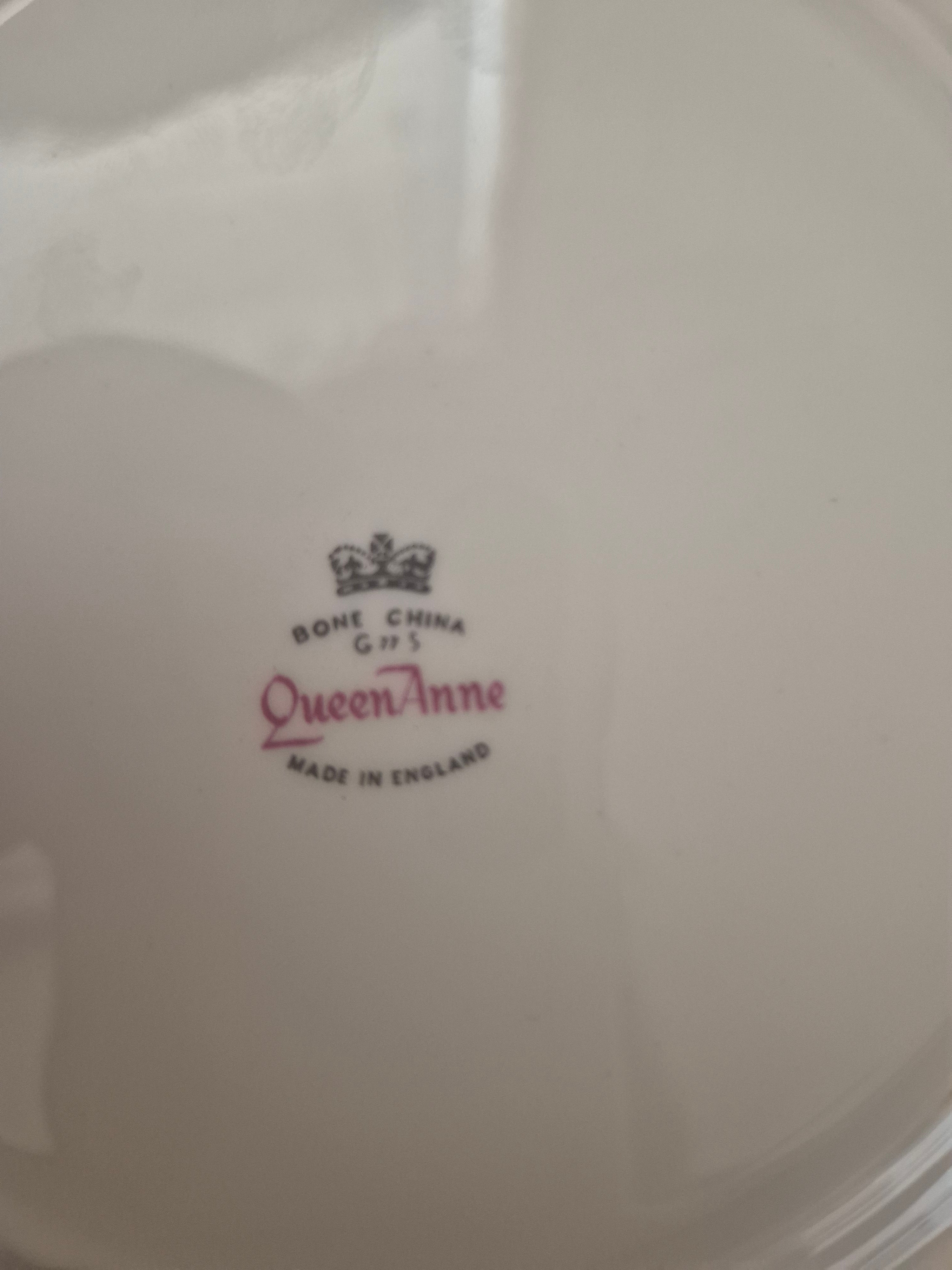 🍵 Queen Anne Trio – Cup, Saucer & Plate Set – Bone China, Made in England 🌸