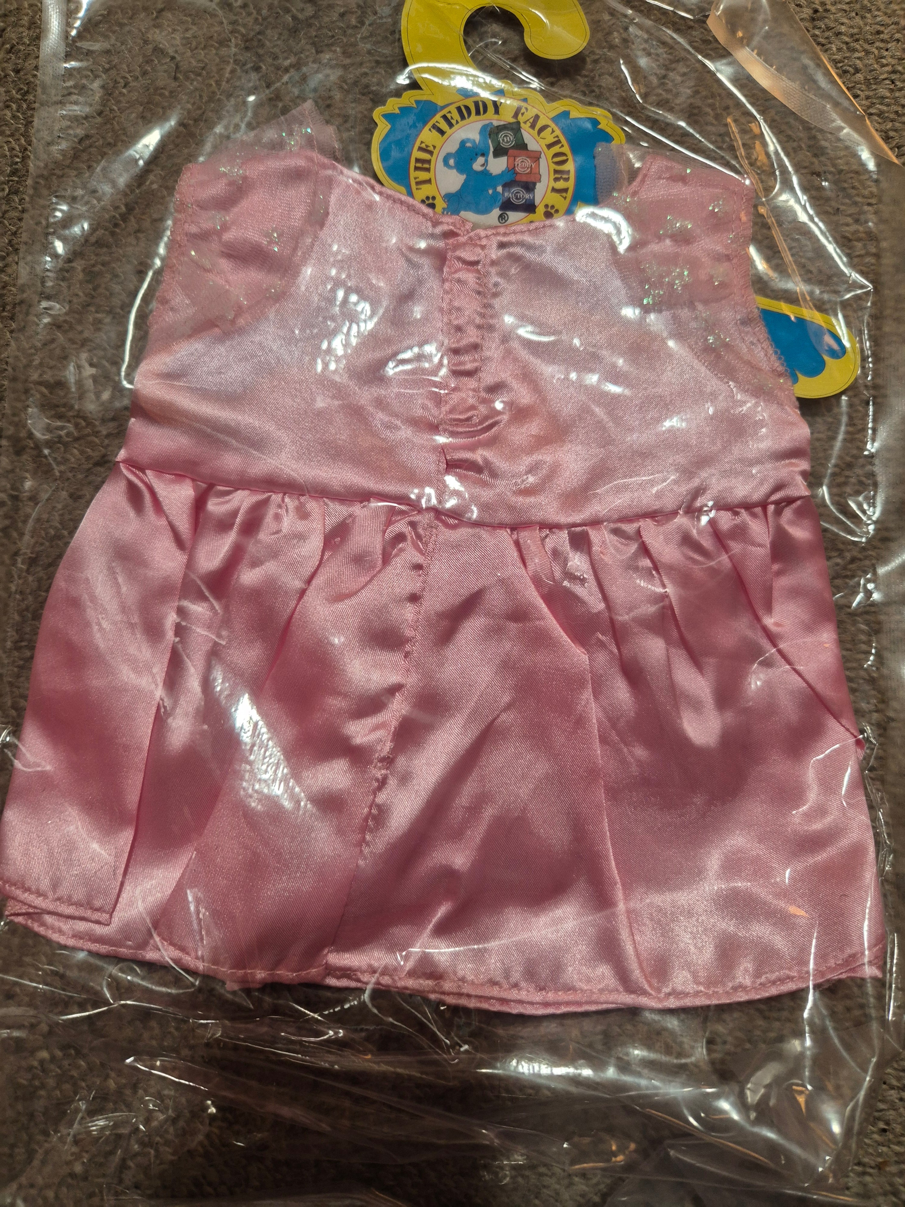 🎀 Pink Satin Party Dress for Teddy – Brand New in Packaging