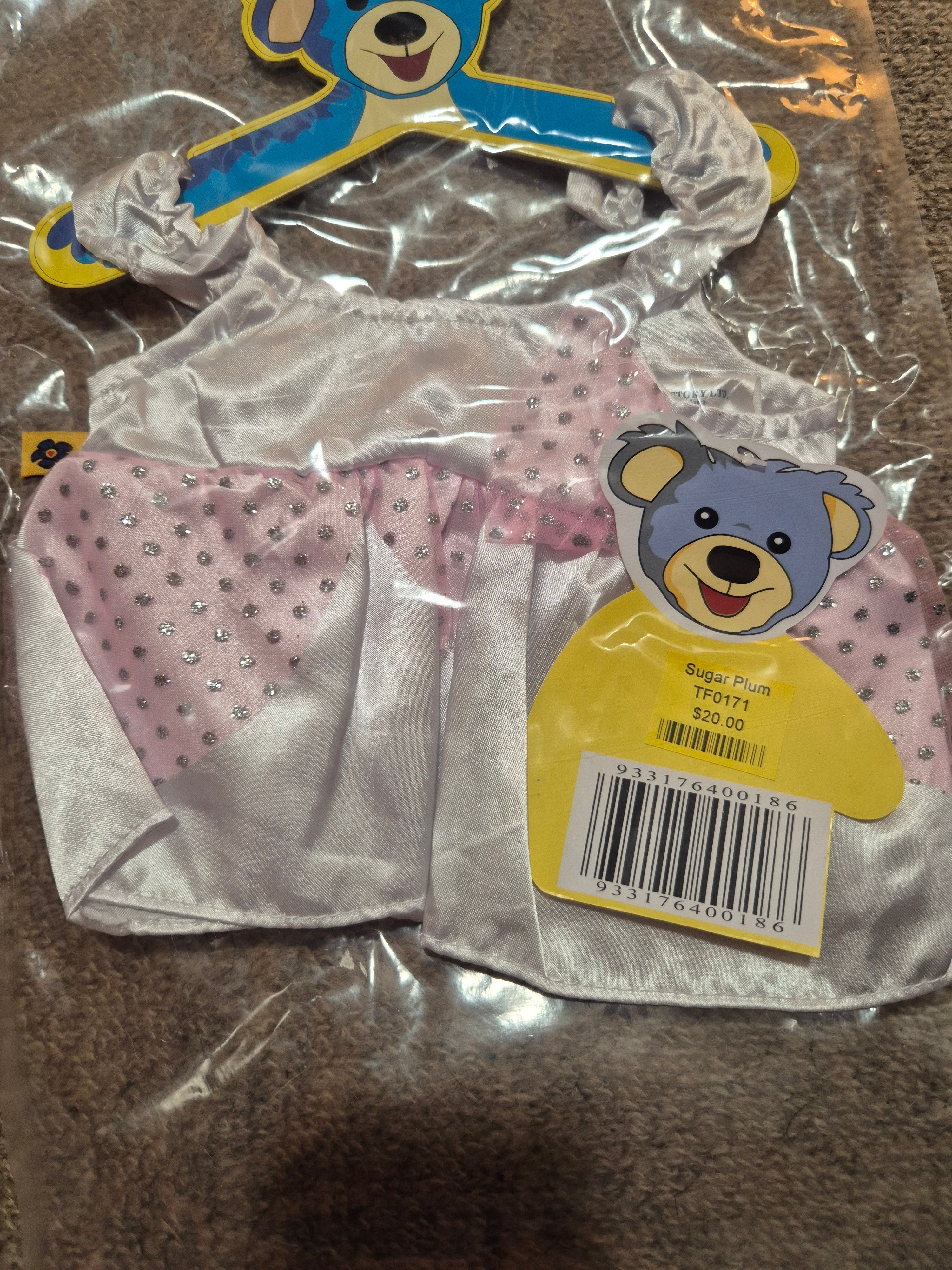 🎀 Pink & White Satin Top for Teddy – Brand New in Packaging