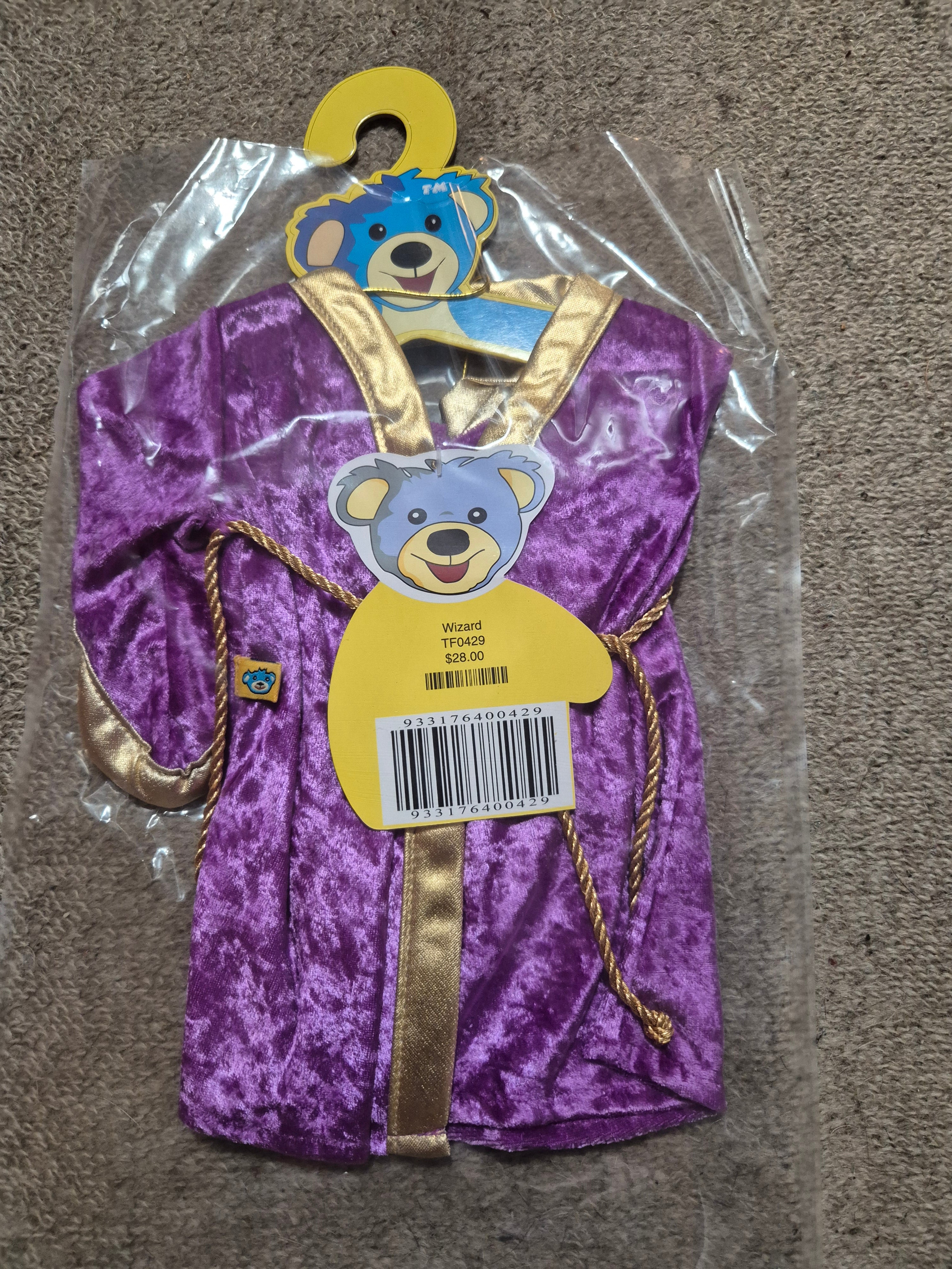 🧙♂️ Purple Wizard Outfit for Teddy – Brand New in Packaging