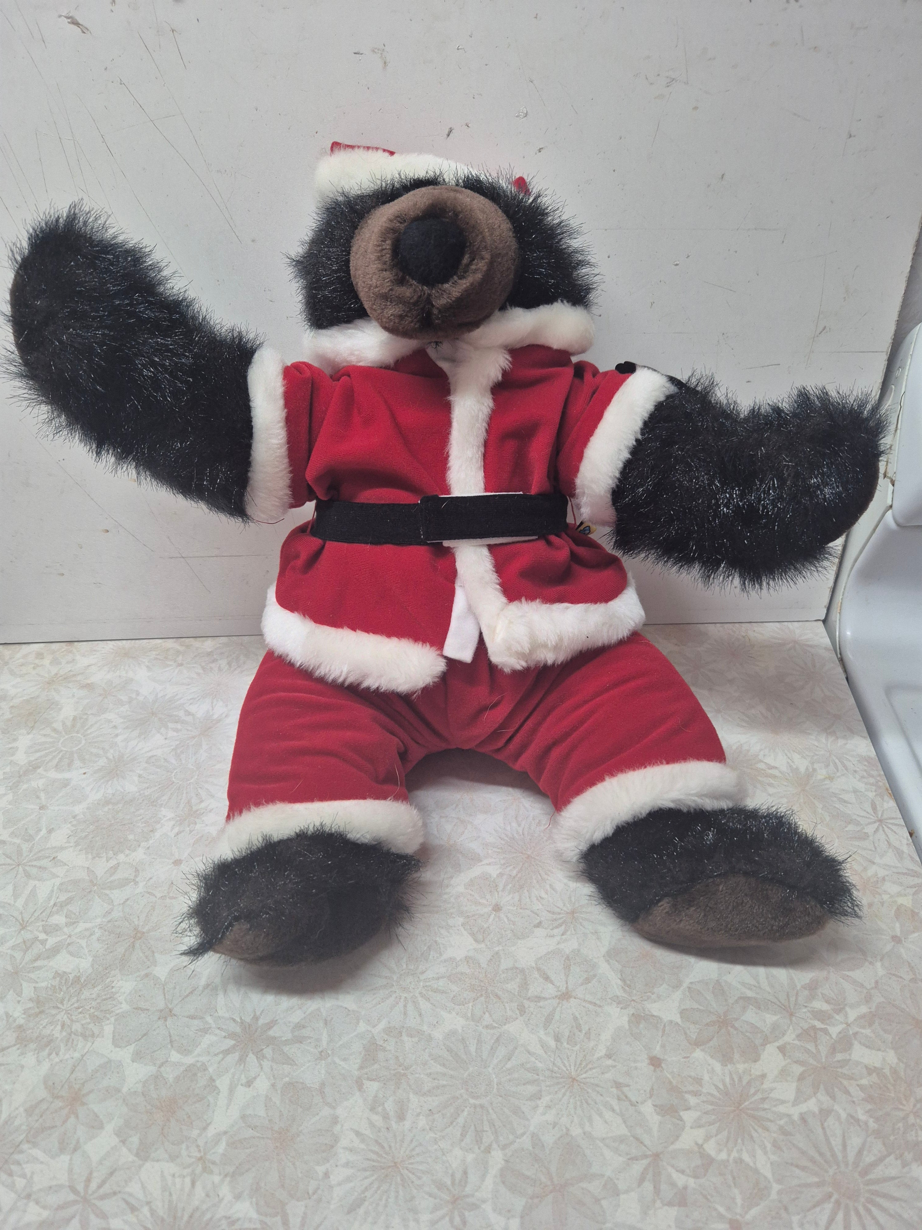 🎅 Brand New Brown Plush Toy Bear – Santa Suit – Removable Clothes