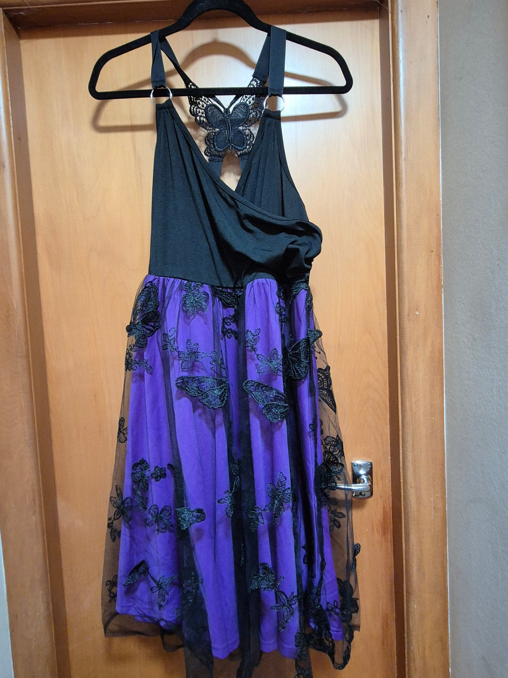 🦋 Formal Dress – Brand New Purple & Black -Size 16 🖤💜